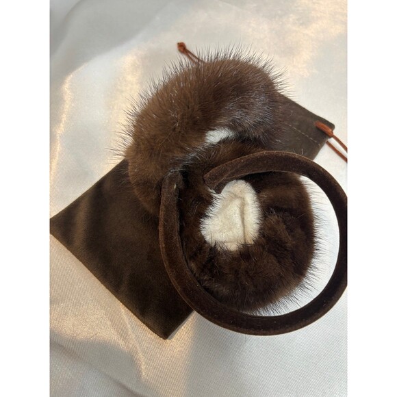 Womens Real Mink earmuffs foldable - Picture 9 of 9